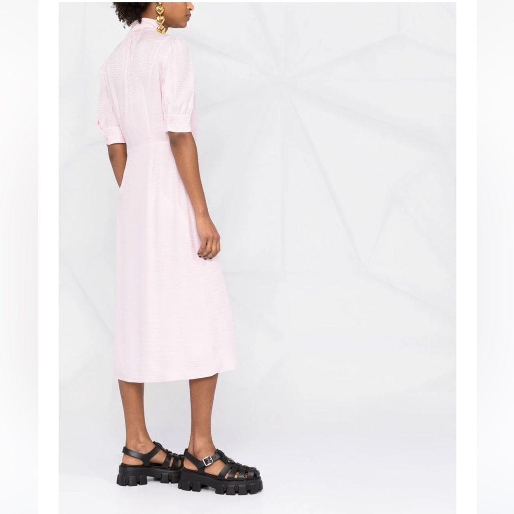 PRADA***Pink Bow-Tie Silk Midi Dress***42; US 8 $3350 - Picture 8 of 10